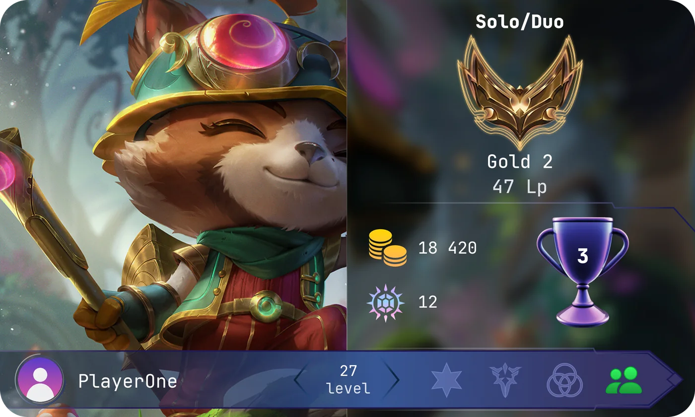 Sample profile card